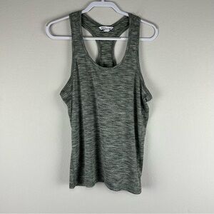 Athleta Green Gray Ultimate Scoop Mesh Athletic Athleisure Tank Top Size XL